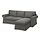 EKTORP - sarung sofa 3 dudukan+chaise longue, Hakebo abu-abu tua | IKEA Indonesia - PE902107_S1