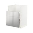 METOD/MAXIMERA - Base cab f TALLSJÖN sink, white/Vårsta stainless steel, 60x60 cm