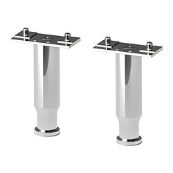 ALMAÅN - Leg, stainless steel/shiny, 12-20 cm
