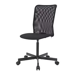 TOBERGET - Swivel chair, Vissle black