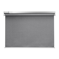 FYRTUR - Block-out roller blind, smart wireless/battery-operated grey, 100x195 cm