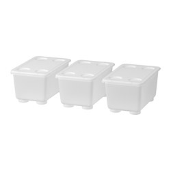 GLIS - Box with lid, transparent, 17x10 cm