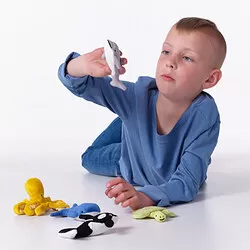 BLÅVINGAD - Set Boneka isi 5, hewan laut/warna campuran