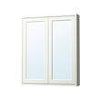 TÄNNFORSEN - Mirror cabinet with doors, white, 80x15x95 cm