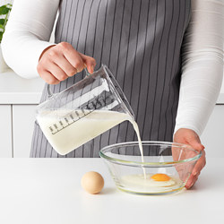 VARDAGEN - Cangkir ukur, kaca, 1.0 l