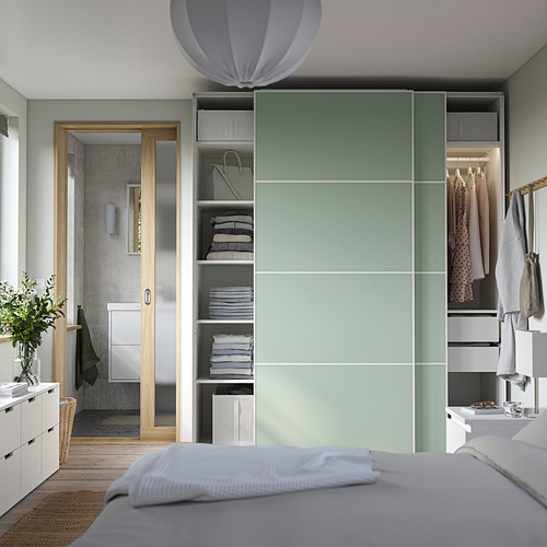 PAX/MEHAMN wardrobe with sliding doors