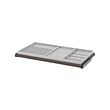 KOMPLEMENT - Pull-out tray with insert, dark grey/light grey, 100x58 cm