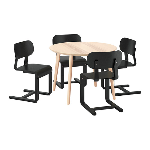 LYCKAN/LISABO table and 4 chairs