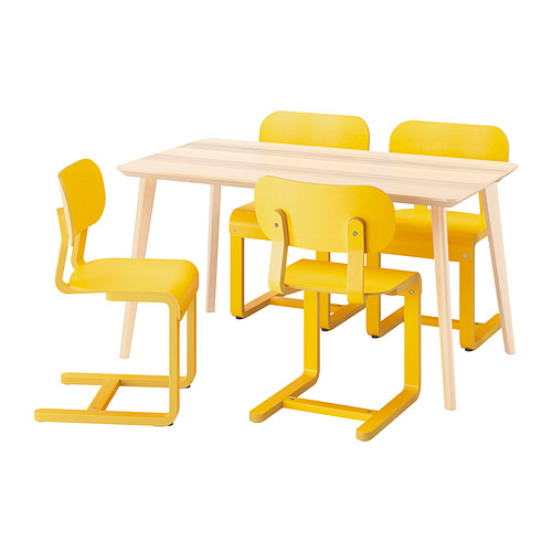 LYCKAN/LISABO table and 4 chairs