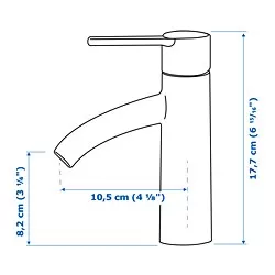 DALSKÄR - Keran mixer wastafel, warna baja tahan karat