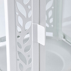 ENRUM - Lantern f block candle, in/outdoor, white, 28 cm