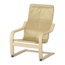 POÄNG - Rangka kursi berlengan anak, veneer kayu birch