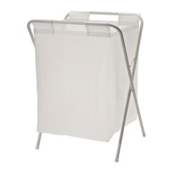 JÄLL - Tempat cucian dengan stand, putih, 50 l
