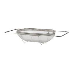 IDEALISK - Colander, stainless steel/black, 34x23 cm