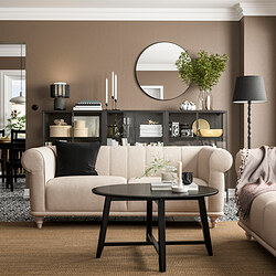 VISKAFORS - 2-seat sofa, Lejde light beige/birch