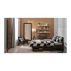BRUKSVARA - Perabot kamar tidur, set isi 9, cokelat/antrasit, 180x200 cm