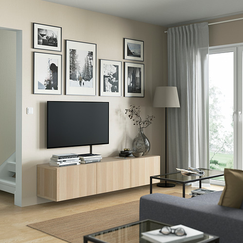 BESTÅ meja TV dengan pintu