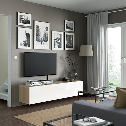 BESTÅ meja TV dengan pintu