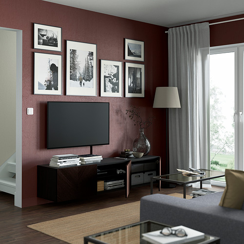 BESTÅ TV bench with doors