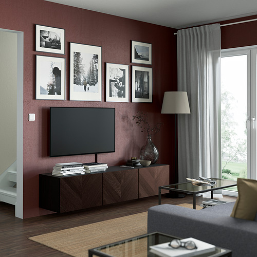 BESTÅ TV bench with doors