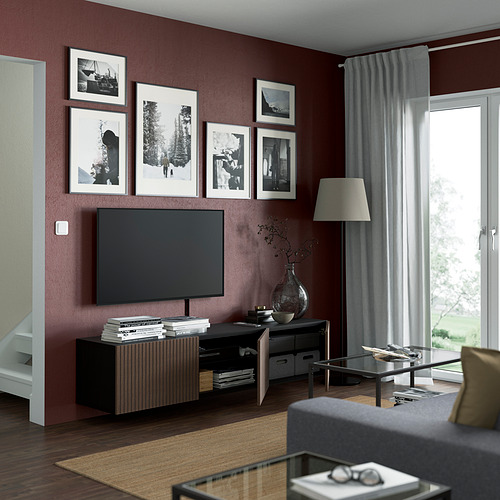 BESTÅ TV bench with doors