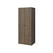 BRUKSVARA - Lemari pakaian 2 pintu dg 2 laci, cokelat, 79x57x201 cm | IKEA Indonesia - PE902652_S2