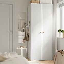 LASTARE - Wardrobe combination, white, 80x62x200 cm