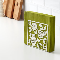 LIKSIDIG - Napkin holder, white, 16x16 cm