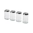CITRONHAJ - Spice jar, clear glass/stainless steel, 35 cl