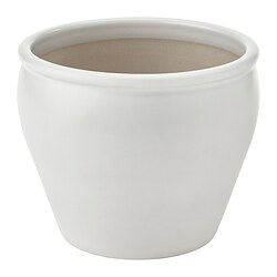 AMBRARÖNN - Plant pot, in/outdoor/white, 15 cm