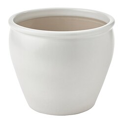 AMBRARÖNN - Plant pot, in/outdoor/white, 19 cm