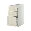 METOD/MAXIMERA - Base cb 3 frnts/2 low/1 md/1 hi drw, white/Bodbyn off-white, 40x60x80 cm