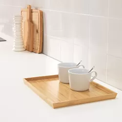 OSTBIT - Tray, bamboo, 20x28 cm