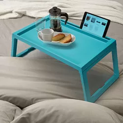 KLIPSK - Bed tray, turquoise