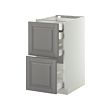 METOD - Base cb 2 frnts/2 low/1 md/1 hi drw, white Maximera/Bodbyn grey, 40x60x80 cm