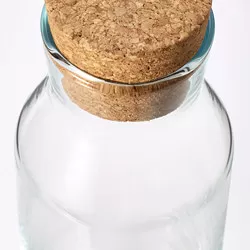 IKEA 365+ - Karafe dengan penutup, kaca bening/gabus, 0.5 l