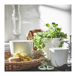 SOJABÖNA - Plant pot, white, 9 cm