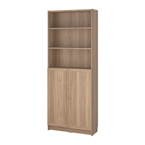 BILLY/OXBERG rak buku dgn pintu