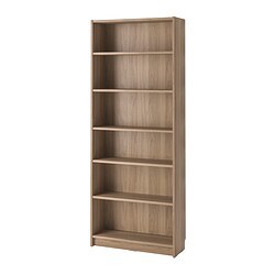 BILLY - Rak buku, efek kayu oak, 80x28x202 cm