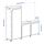HYLLIS - shelving units with covers, transparent, 180x27x74-140 cm | IKEA Indonesia - PE864721_S1
