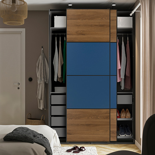 PAX/MEHAMN wardrobe with sliding doors