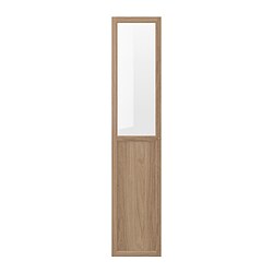 OXBERG - Panel/pintu kaca, efek kayu oak, 40x192 cm