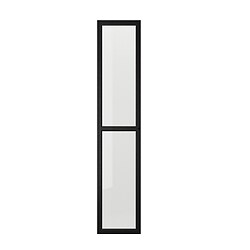 OXBERG - Pintu kaca, hitam efek kayu oak, 40x192 cm