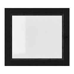 OXBERG - Pintu kaca, hitam efek kayu oak, 40x35 cm