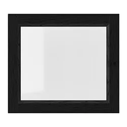 OXBERG - Pintu kaca, hitam efek kayu oak, 40x35 cm