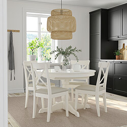 INGOLF - Chair, white/Hallarp beige
