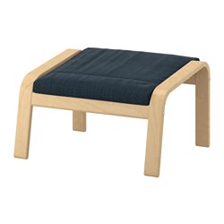 POÄNG - Bantal bangku kaki, Hillared biru tua