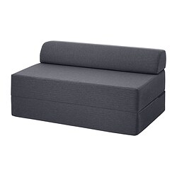 NYKIL - Sofa tempat tidur 2 dudukan, abu-abu tua