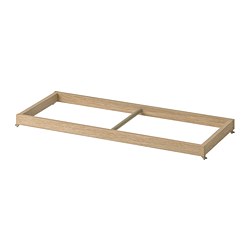 KOMPLEMENT - Rel gantungan, efek kayu oak diwarnai putih, 75x35 cm