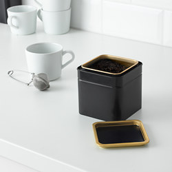 BLOMNING - Coffee/tea tin, 10x10x10 cm